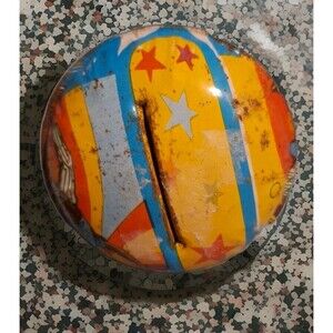 Vintage Tin Litho New Years Eve Party  Noisemaker Rattle W/ Plastic Handle